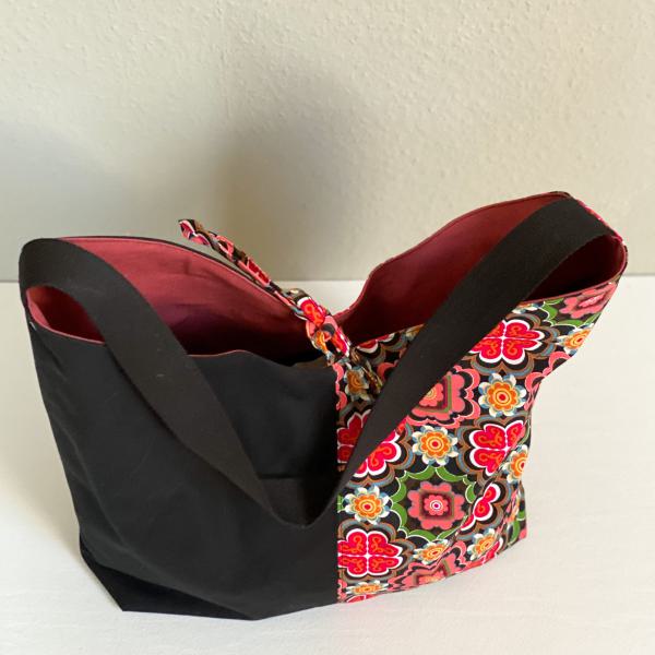 XL Tasche 'schwarz + bunt'